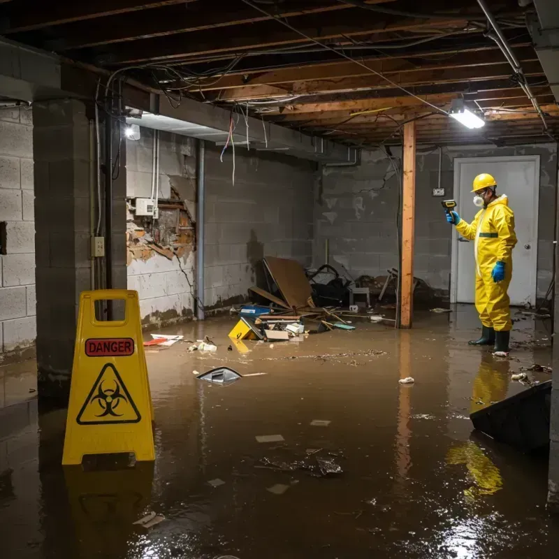 Flooded Basement Electrical Hazard in Rapids, NY Property